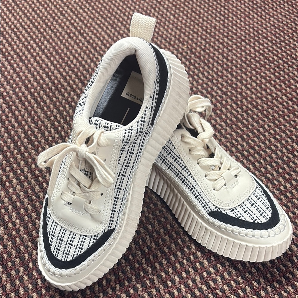 Dolce Vita Black and White Chunky Sneakers